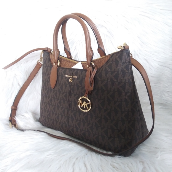 NWT MICHAEL KORS AUSTEN MEDIUM SATCHEL HANDBAG - Picture 5 of 8